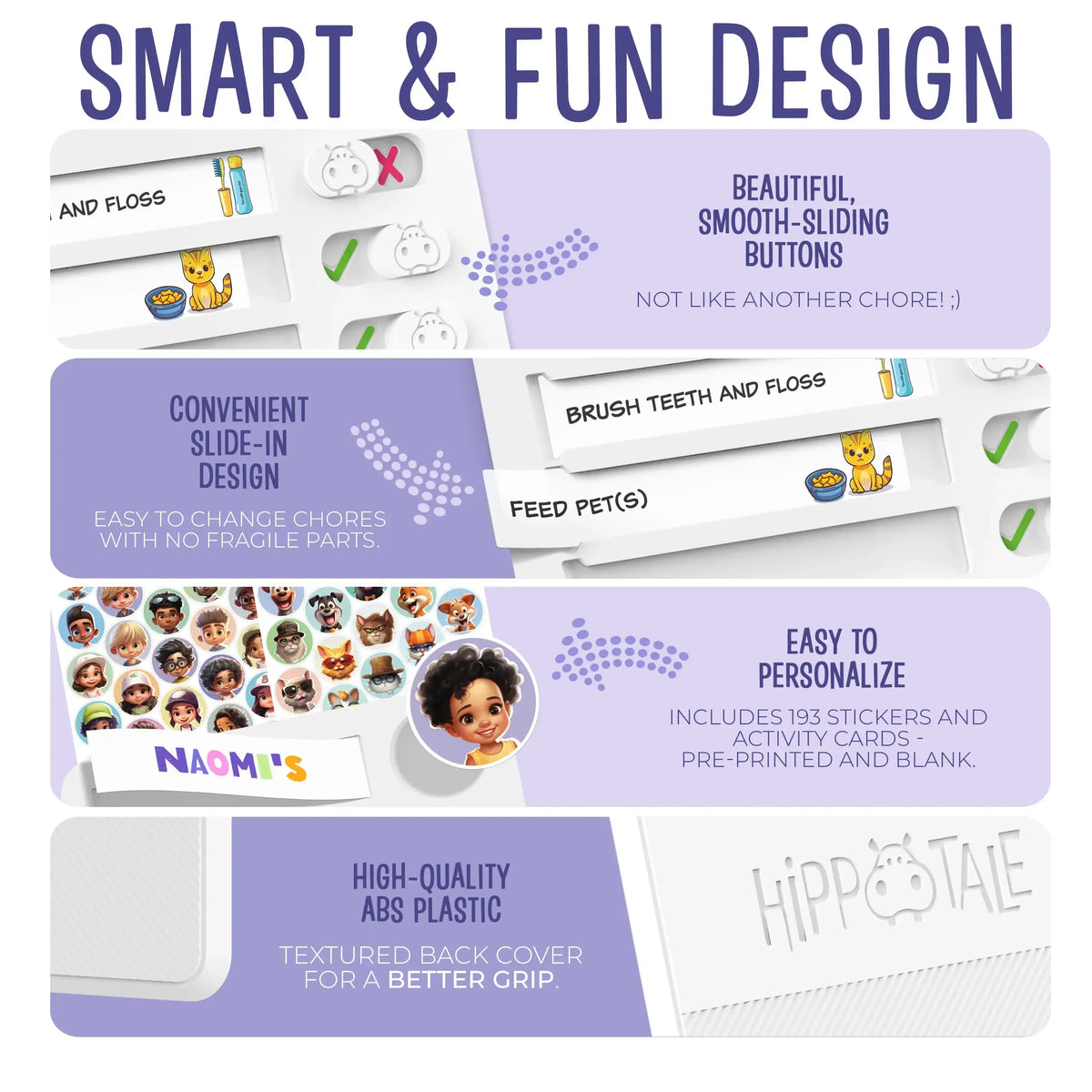 Magnetic Kids Daily Routine Chore Chart, Visual Task Board with Stickers & Icons, Autism & ADHD Kids Routine Tool