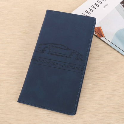 🌟 Premium Suede-Feel Vehicle Document Organizer | Magnetic Closure Wallet