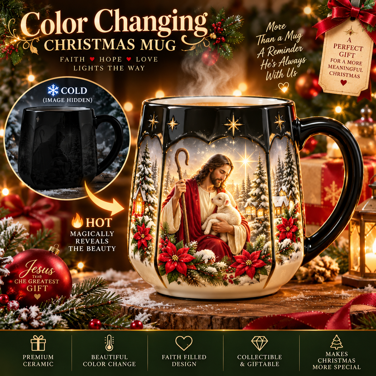 💫Christmas Magic Color-Changing Mug – Heat Reveal Holiday Gift🎁