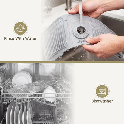 Adjustable Silicone Faucet Splash Guard Mat – Quick-Dry Sink Water Catcher for Kitchen & Bathroom