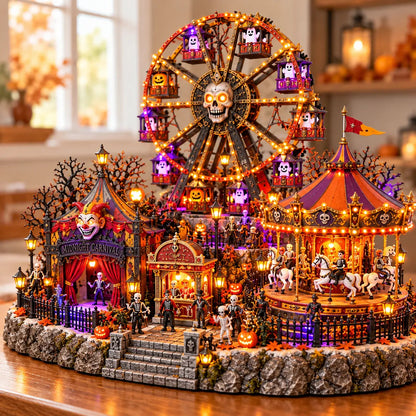 🎃👻– Light-Up Ghost Train Village & Spooky Carnival Display