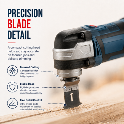 🔧 12V Cordless Precision Cutter – Compact Multi-Function DIY Detail & Plunge Cutting Tool🔧
