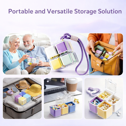 🧩💊Weekly Pill Organizer Magnetic Foldable Medicine Box