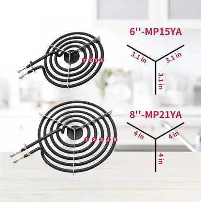 MP22YA Stainless Steel Electric Stove Coil Burner Cooktop Replacement Parts