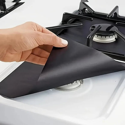 ♻️ Reusable Gas Stove Burner Liners – Cut-to-Fit Stove Protector Mats
