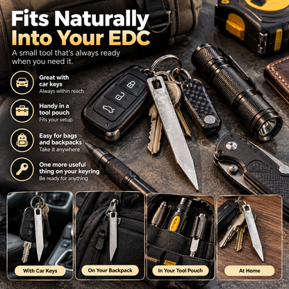 🔑 Pocket Pry Bar – Compact EDC Keychain Tool for Everyday Tasks