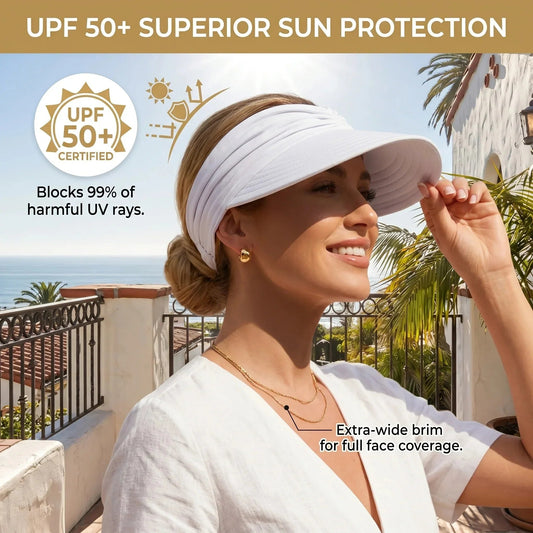 🔥 Summer Hot Sale 50% OFF💕👒UPF 50+ Sun Visor Ponytail Hat