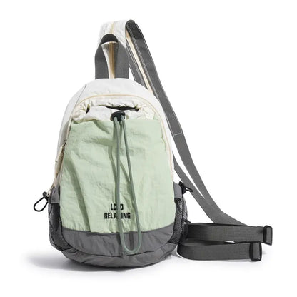 Unisex Lightweight Color Block Casual Nylon Mini Backpack