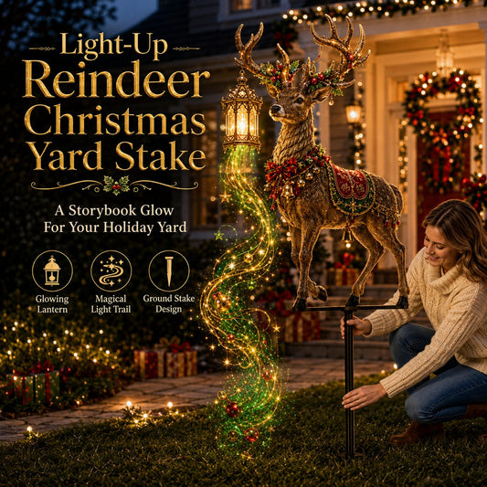 Light-Up Reindeer Christmas Yard Stake