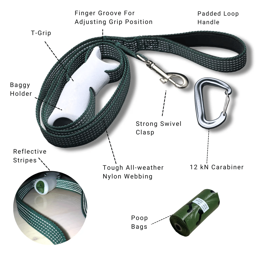 🐕‍🦺Quick-Control Dog Leash - Adjustable Traffic Leash with Reflective Design