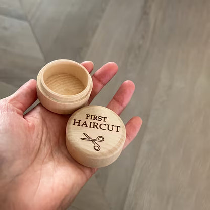🌳👶Natural Wood Fetal Hair Keepsake Box | Baby First Hair & Memory Shadow Box