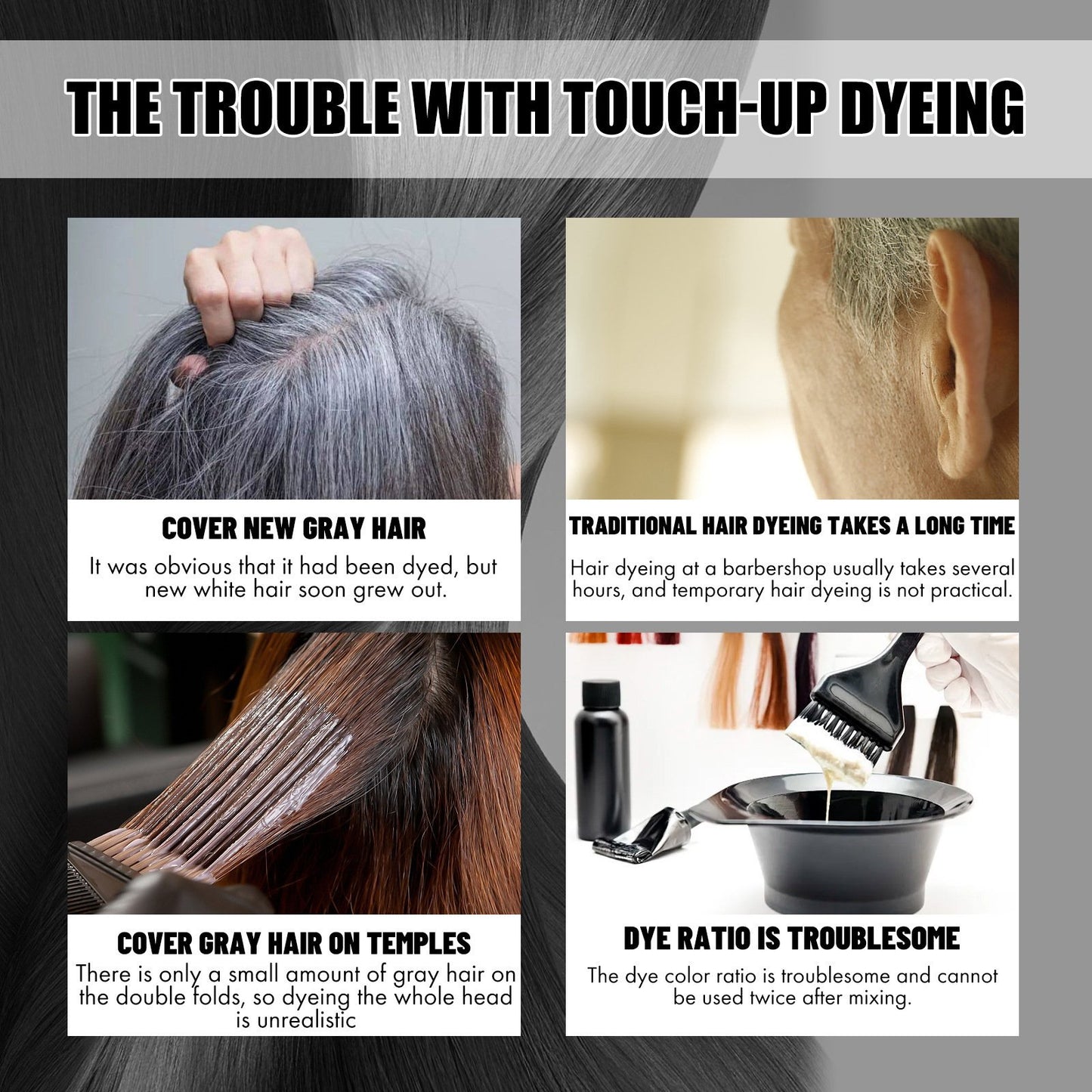 Comb‐In Hair Dye Cream for Gray Coverage – Natural Black & Dark Brown