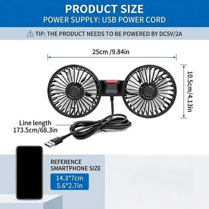 Car Seat Fan Summer Essential