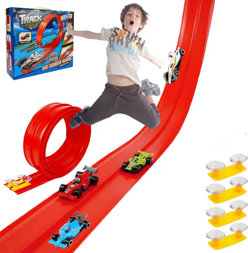 Portable Flex Track Race Car Set