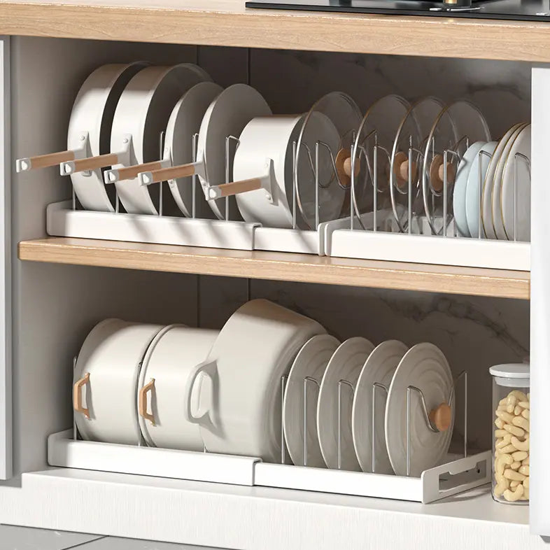 Pot Lid Organizer Rack - 7 Compartment Kitchen Utensils Holder