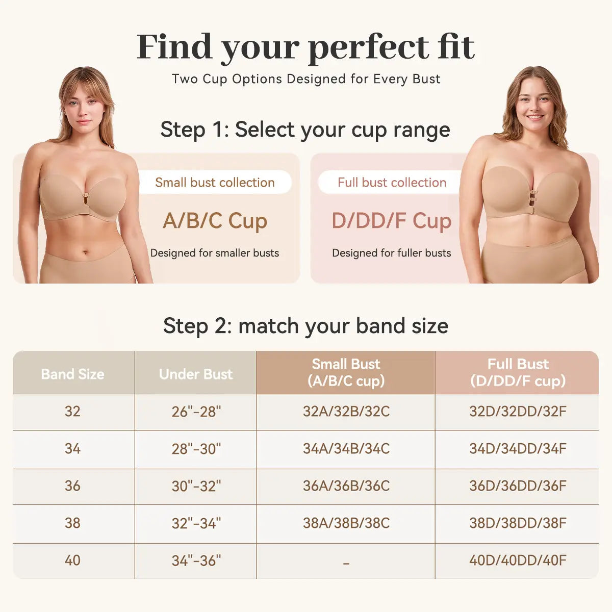 Womens Strapless Front Closure Bra Push Up Lift Bra Padded Add Cup Non Slip  Anti-Slip Grip & Removable Straps Fit Outfits Wireless Supportive  Seamless Comfortable