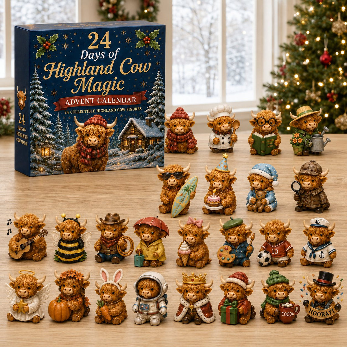 24 Days of Highland Cow Advent Calendar