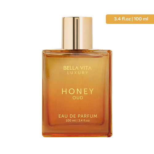 Bellavita Honey Oud Eau De Parfum 100ml (3.4oz) | Unisex Luxury Perfume for Women & Men | Sweet Honey & Smoky Oud | Long-Lasting Arabic Fragrance