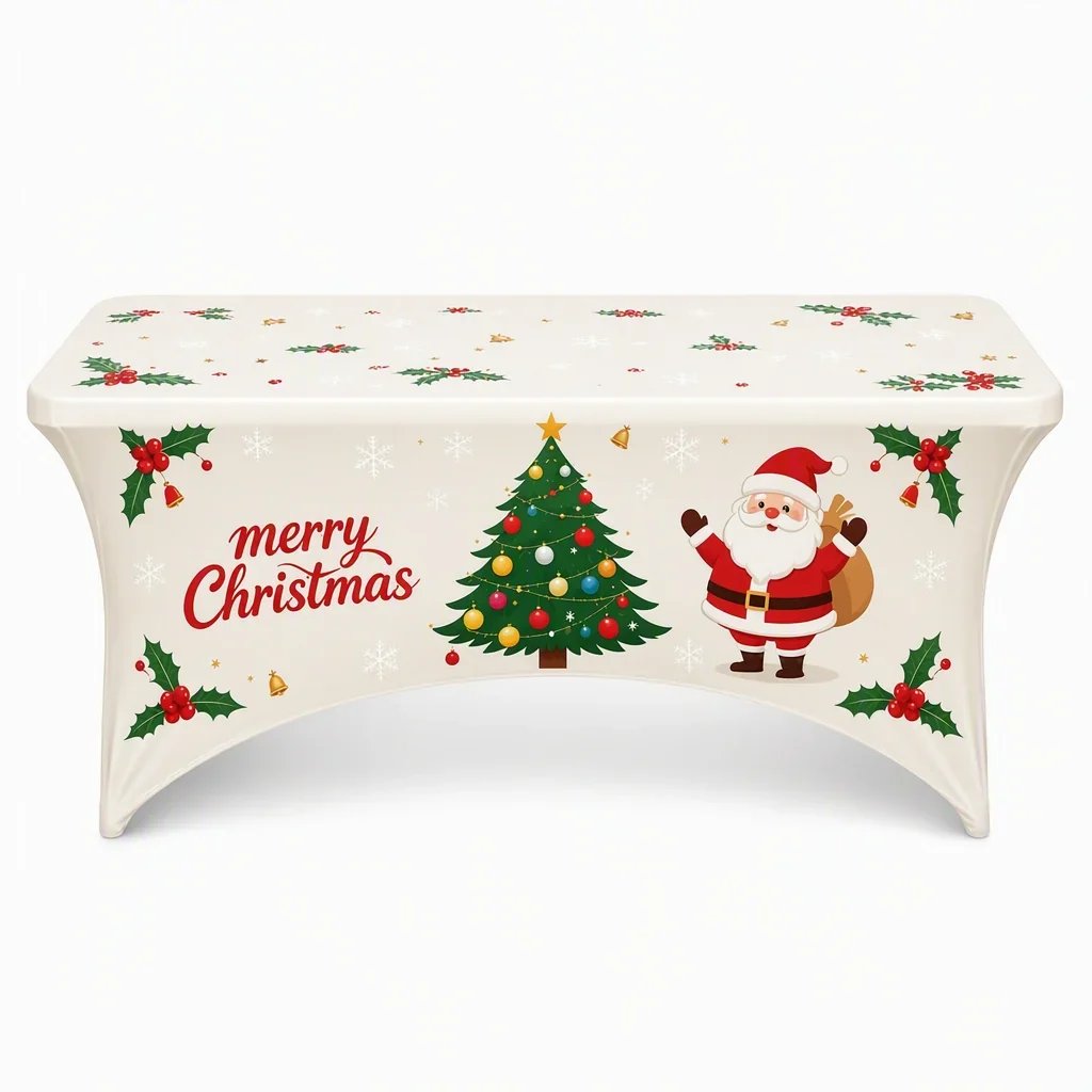 🔥HOT SALE🔥Christmas Stretch Fitted Table Cover for Rectangular Tables