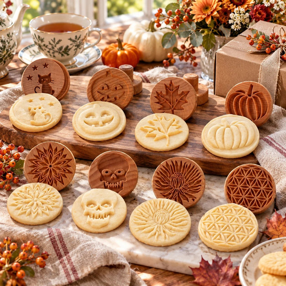 🍪 Carved Wooden Cookie Stamps | One Press, Beautiful Detail