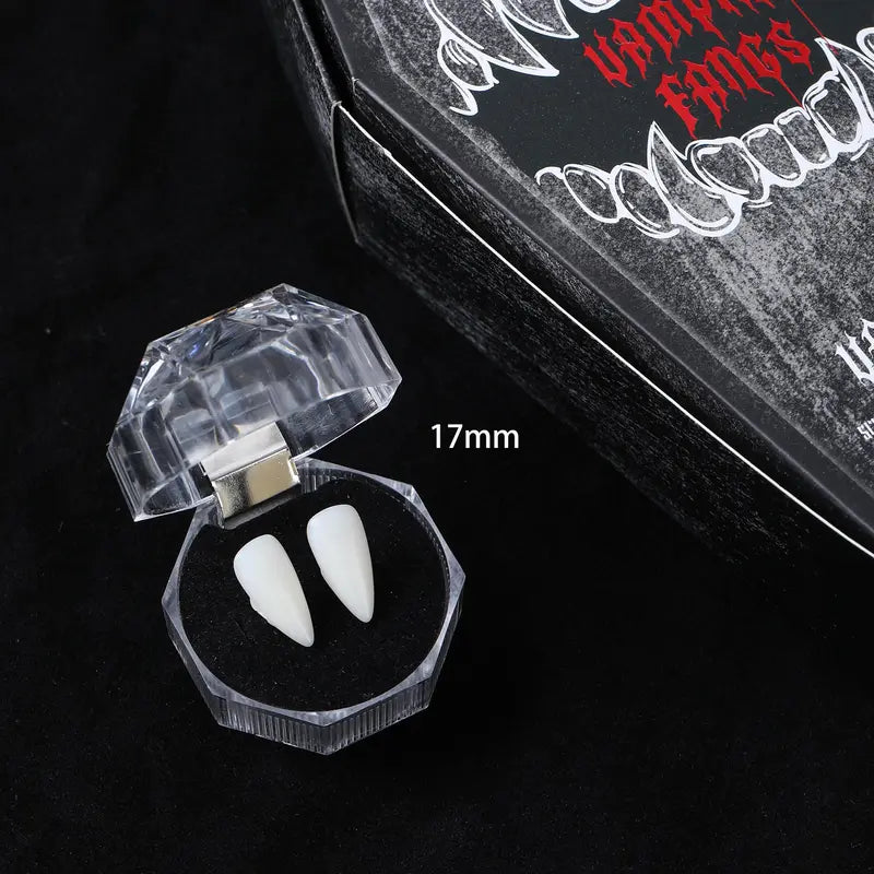 Creepy Reusable Vampire Fangs Denture Set