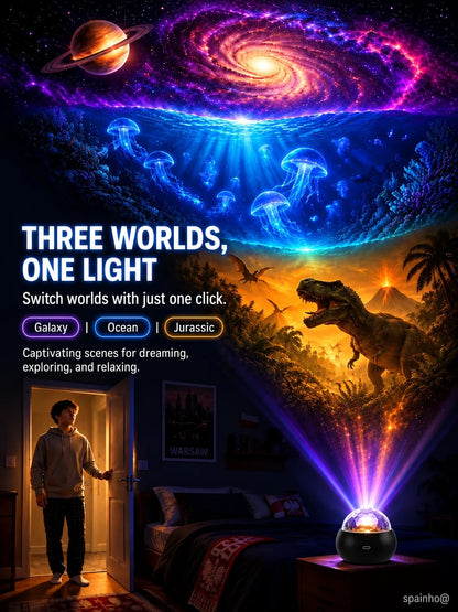 🌌Ocean Dinosaur Projector Lamp – Popular with over 100,000 users