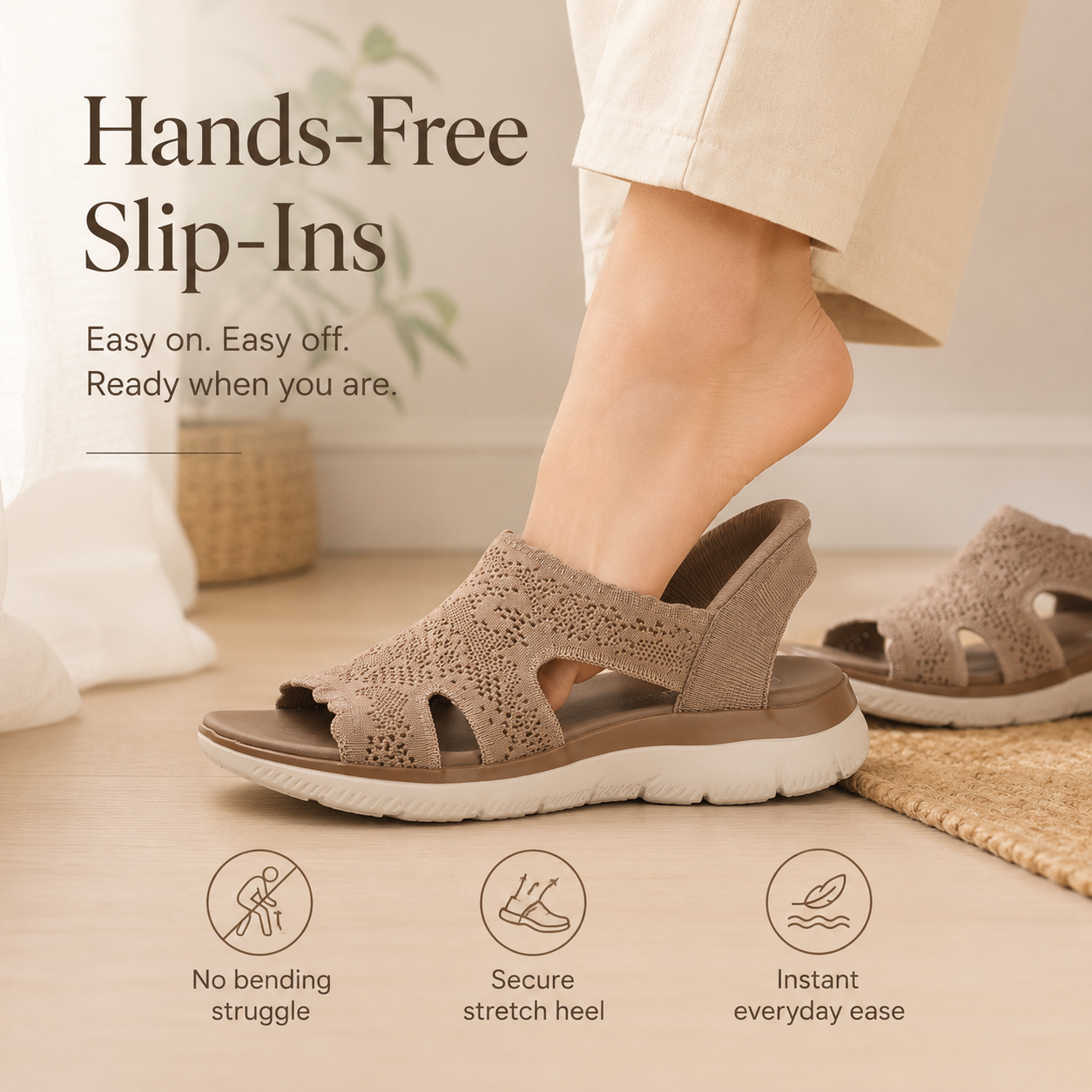 Skechers Slip-ins Summits Crochet Knit Sandals