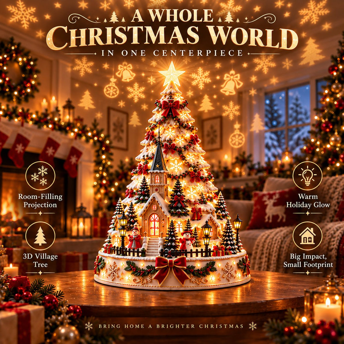 ⏳ Last day to save 49% –🎄🎅 MerryRealm Christmas Village Lightscape Tree