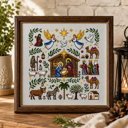 🔥LAST DAY 50% OFF - ✨Nativity Cross Stitch Kit