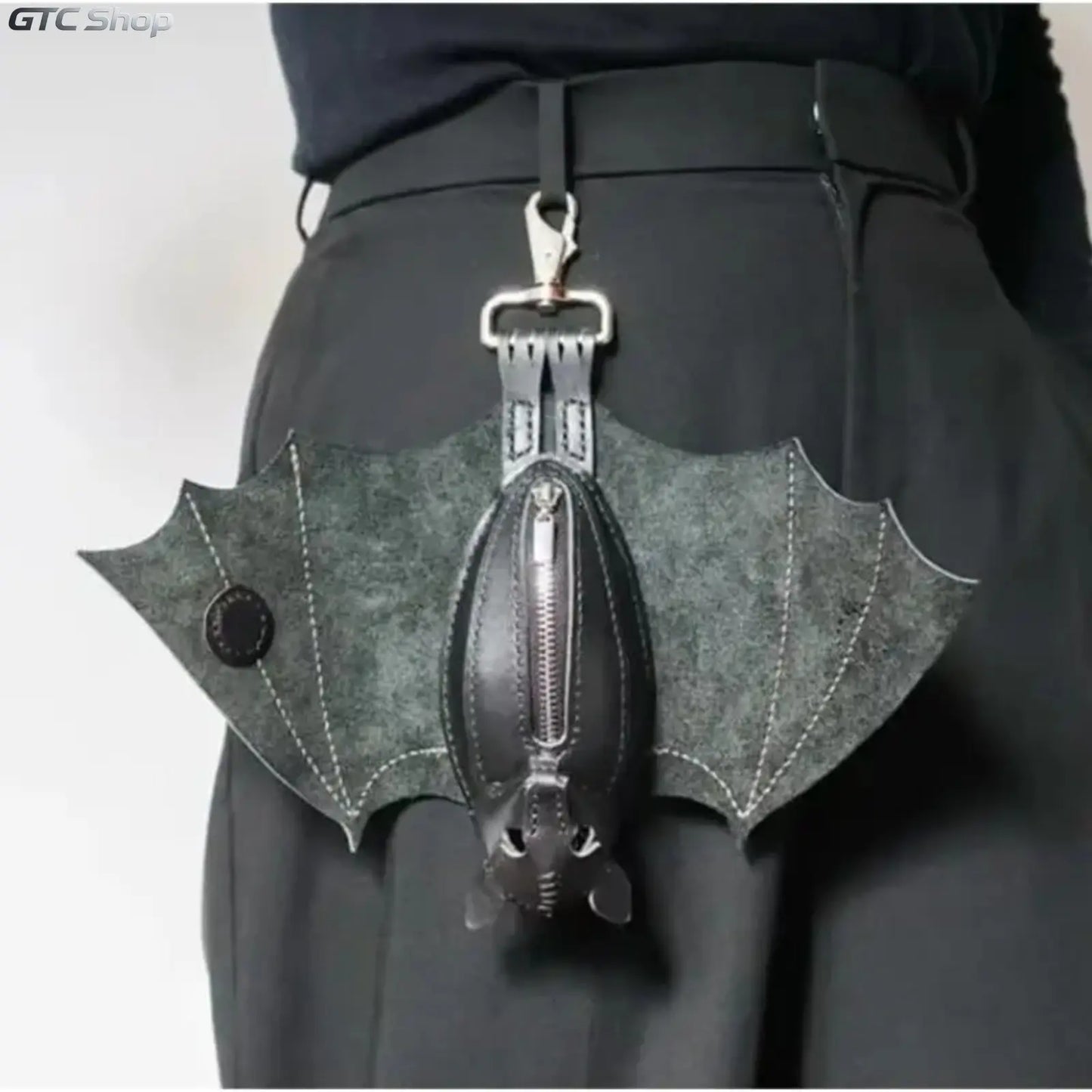 Bat Shaped Gothic Faux Leather Compact Wallet