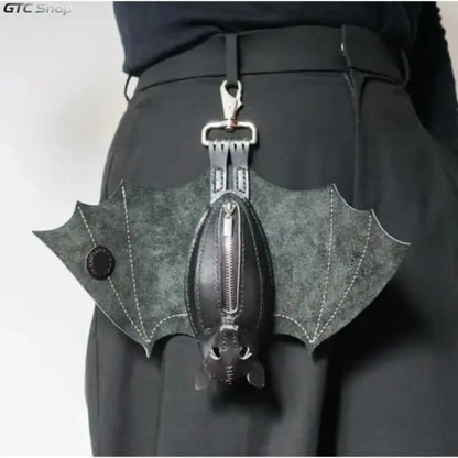 Bat Shaped Gothic Faux Leather Compact Wallet
