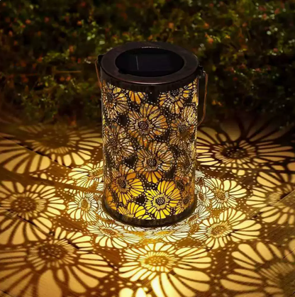 Colorful Sunflower Glow Solar Garden Lantern