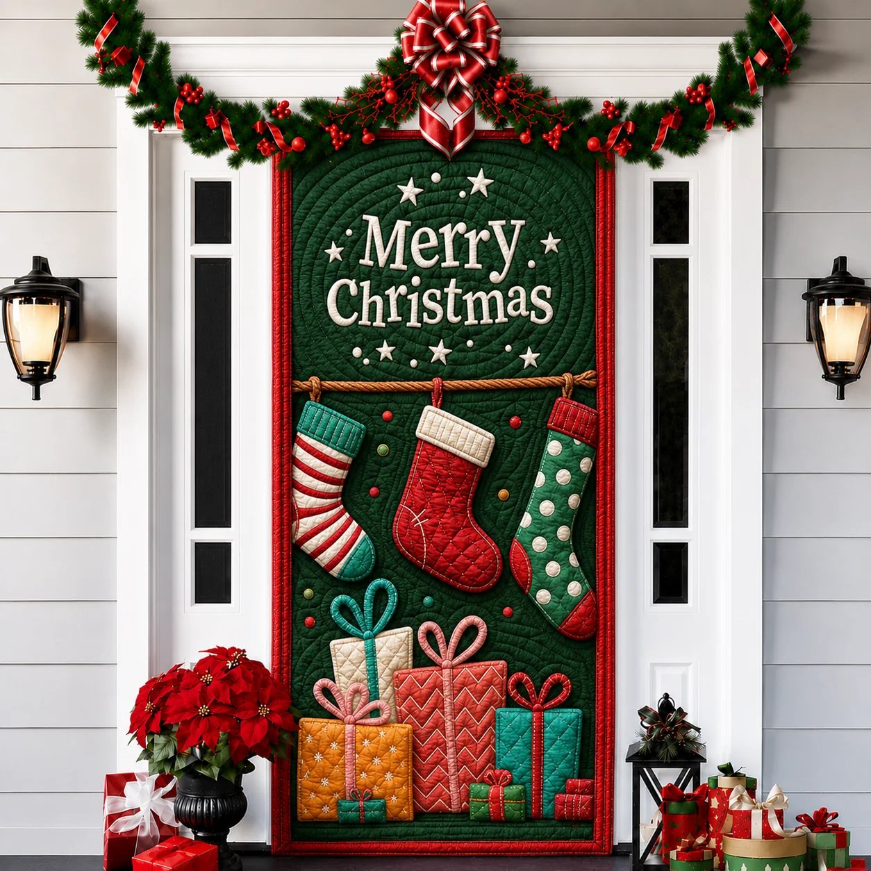 🎉🔥Last day with huge discounts!🌟2026 3D Christmas front door decoration