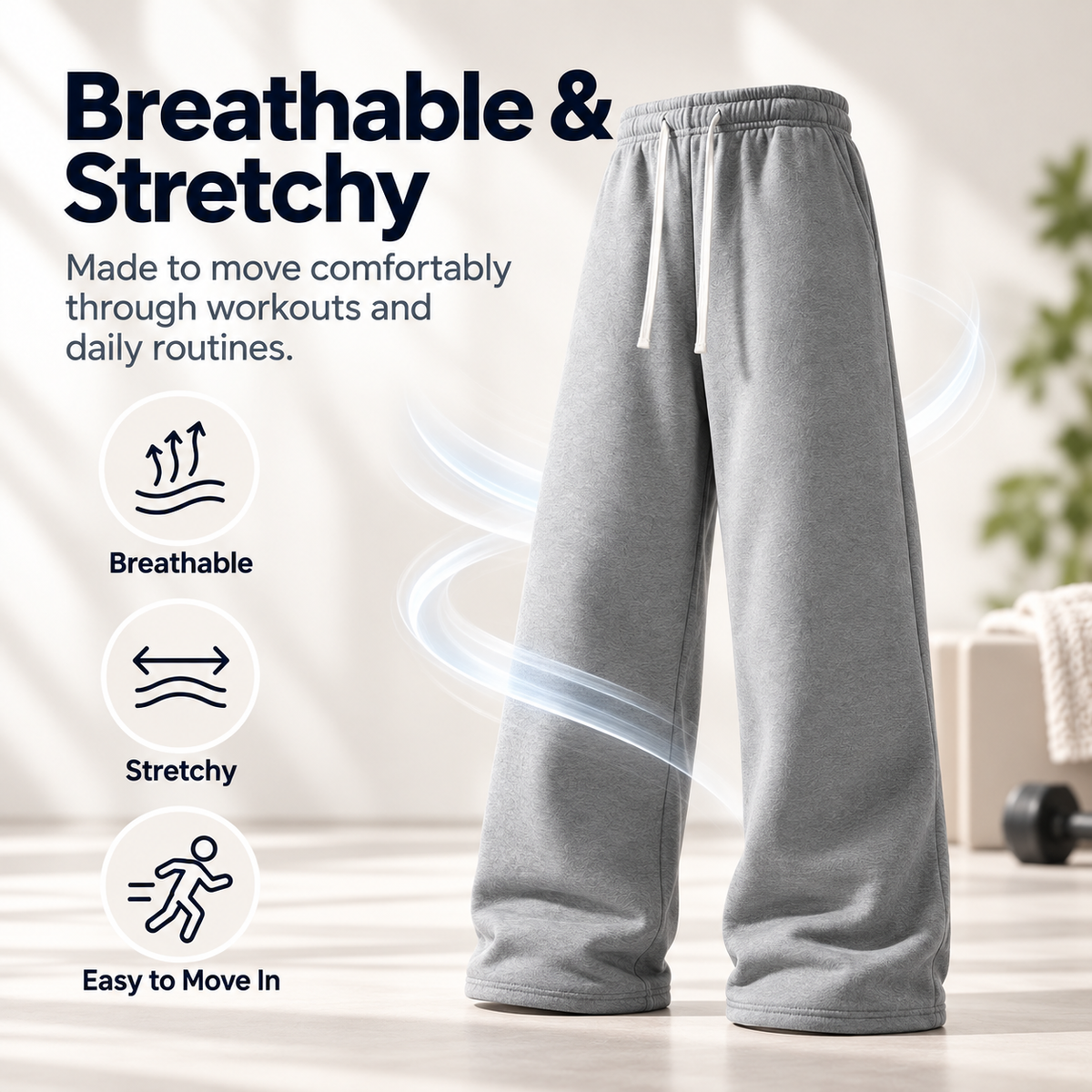 4-Pack  Ultra-Soft Wide-Leg Sweatpants