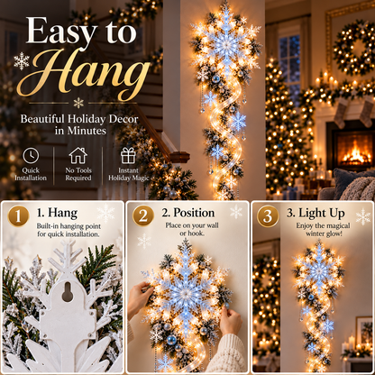 ❄️Giant Snowflake Blizzard Trail™- Let the Snowstorm Glow Indoors