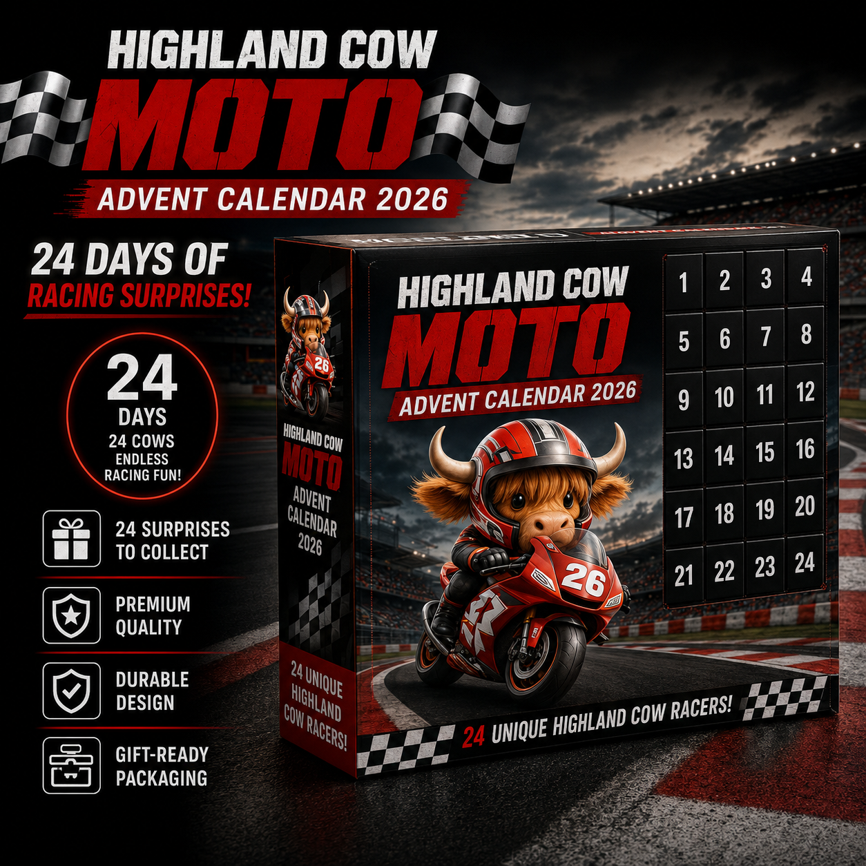 🐮🏍️ HIGHLAND COW MOTO ADVENT CALENDAR 2026