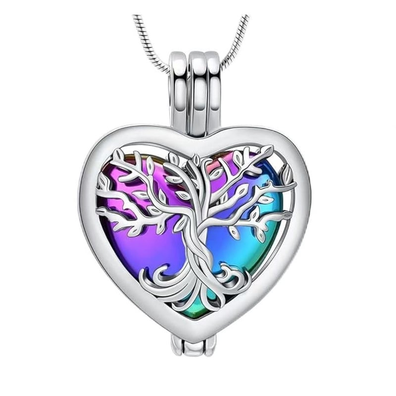 🌓Last Day 49% OFF-🌳❤️Heart Tree of Life Cremation Memorial Pendant | symbolizing the eternal continuity of life and love.
