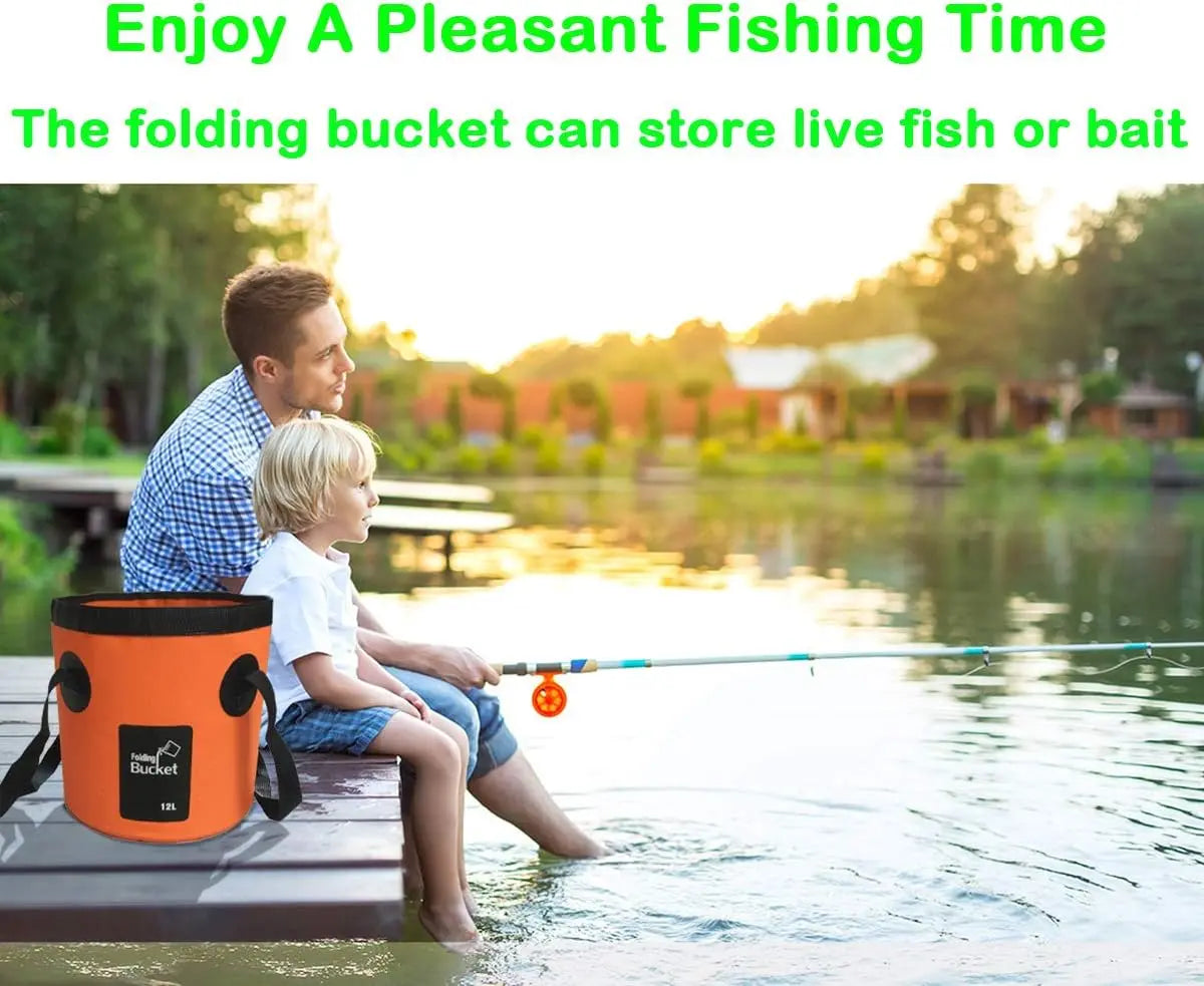 📢📢40% OFF !! ⏰Portable Folding Bucket for Outdoor Camping and Fishing