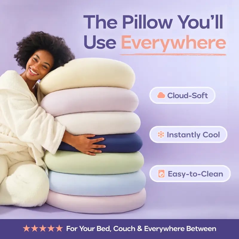 🪨Mellow CloudCool & Lush Pebble Pillow | Washable Removable Cover Cushion