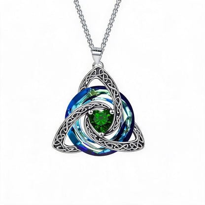✨ Birthstone Celtic Trinity Knot Necklace – Meaningful Irish Knot Pendant for Women, Anniversary & Birthday Gift