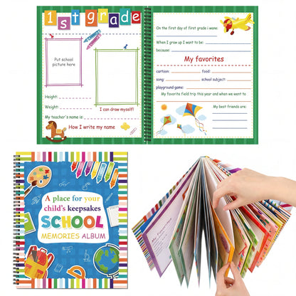 School Memory Book for Kids Preschools to 12th Grade