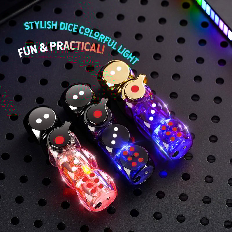 🔥 46% OFF-🎲 360° Spinning Dice Lighter 🔥 Windproof Jet Blue Flame, LED, Refillable EDC Gadget(Free of butane gas)