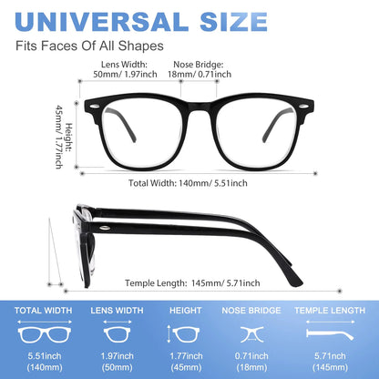2026 New 1/2 Pack Blue Light Eyeglasses for Men & Women