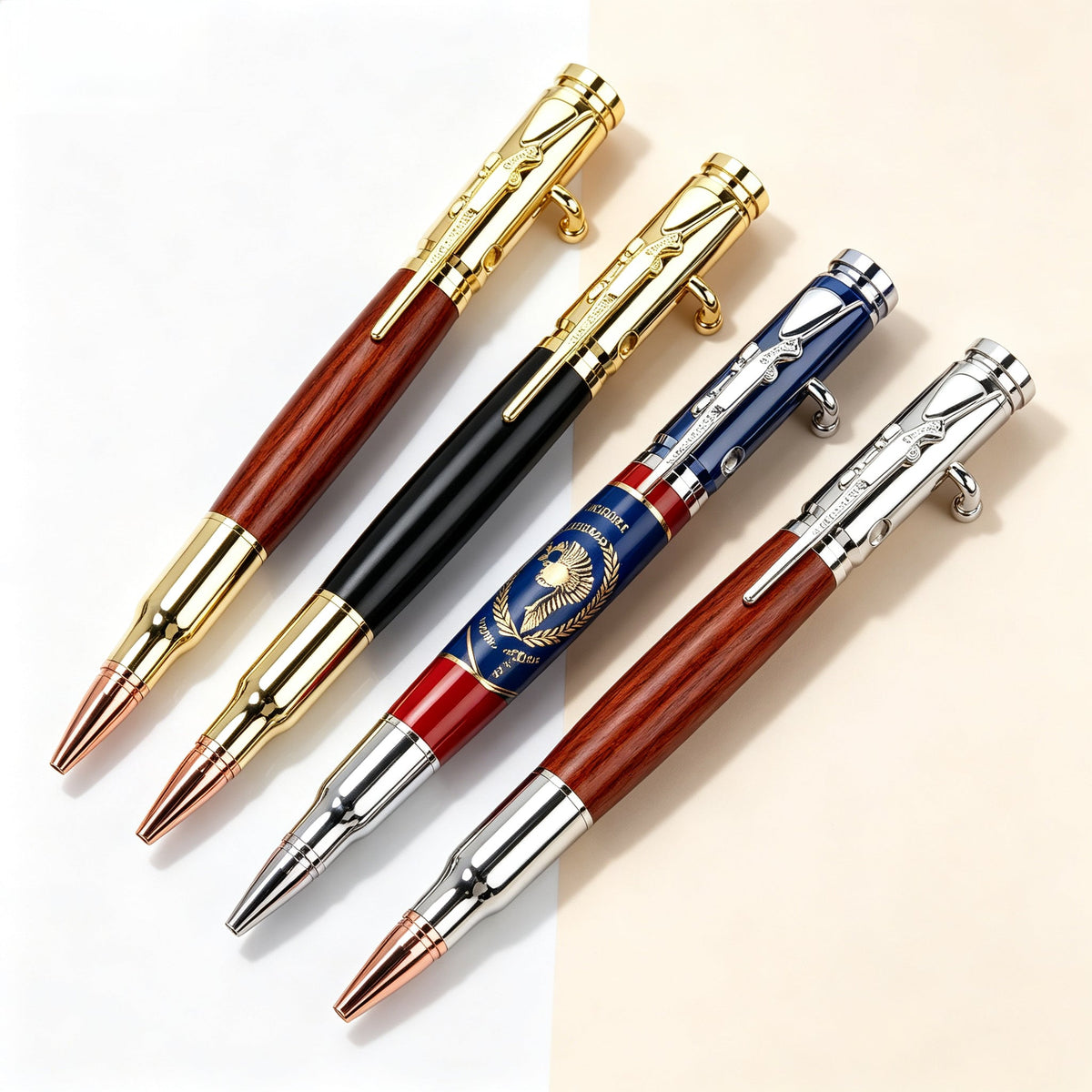 🖊100% Handmade Bolt Action Wooden Bullet Pen | Crafted From Real Wood & Bullet Casing