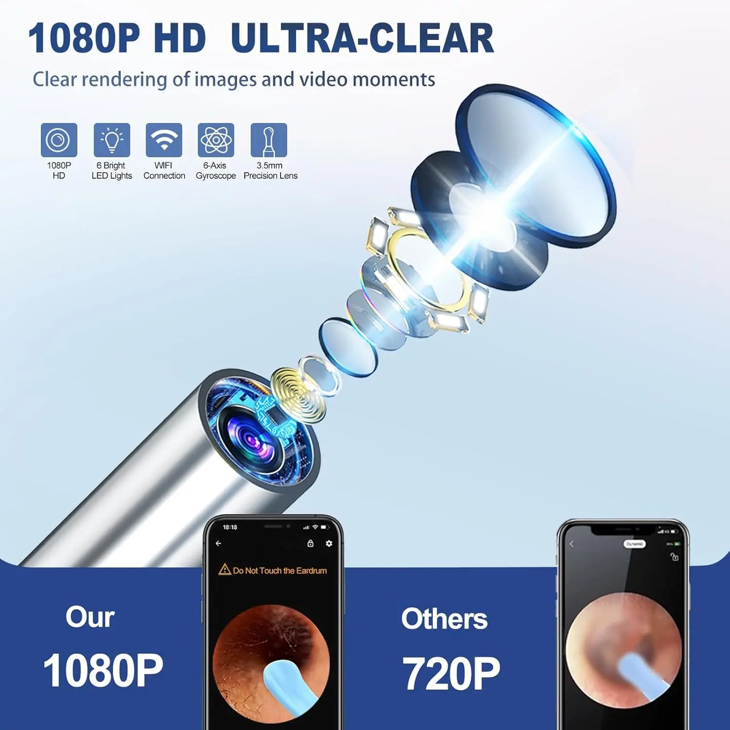 HD Visual Earwax Removal Tool with Camera - 1080P Ear Cleaner