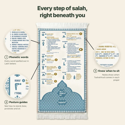 ⏰Step-by-Step Phonetic Padded Prayer Mat