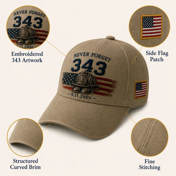 🧢Never Forget 343 Memorial Cap
