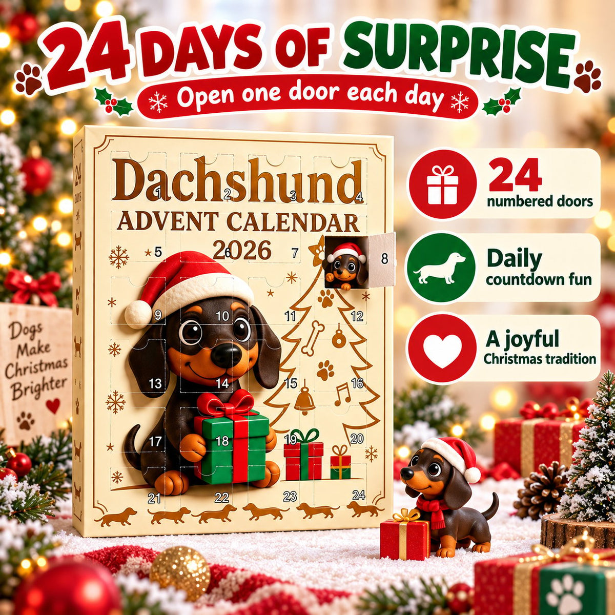 🐶🎄 Dachshund Advent Calendar