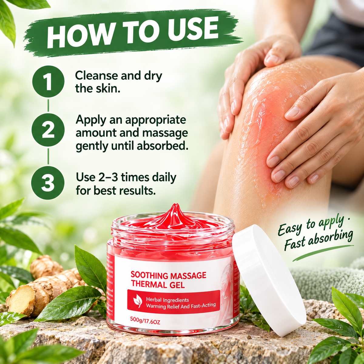 ✨Warming Joint Massage Gel – Herbal Comfort Care for Knees, Shoulders & More