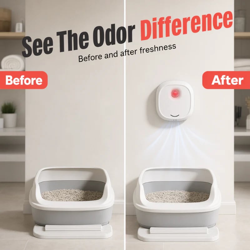 🎉🔥 49% OFF! 🌬️Say goodbye to unpleasant odors with it! Smart Quiet Pet Odor Eliminator